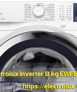 Electrolux Inverter 8kg washing machine model EWFB02 4BDWA with digital display, energy-efficient design, and advanced washing features.