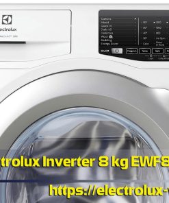 Electrolux inverter 8kg washing machine model EWF8025COWA, showcasing advanced laundry appliance features for efficient cleaning and durability.