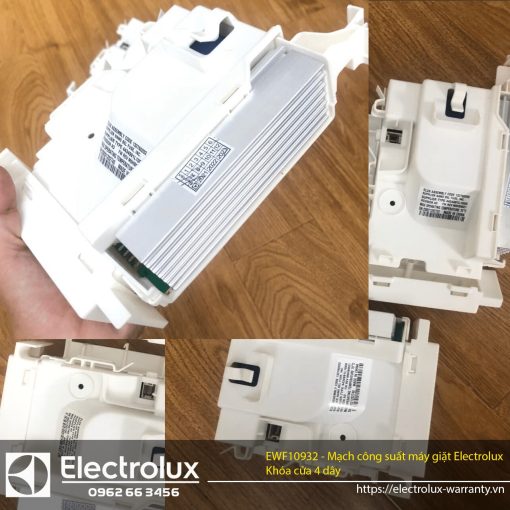 EWF10932 - Electrolux washing machine power control circuit board for 4-wire door lock, high-quality replacement part for Electrolux appliances.