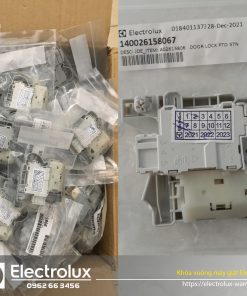 Keypad door lock component for Electrolux washing machines, perfect for warranty and replacement, ensuring secure door operation and reliable appliance performance.