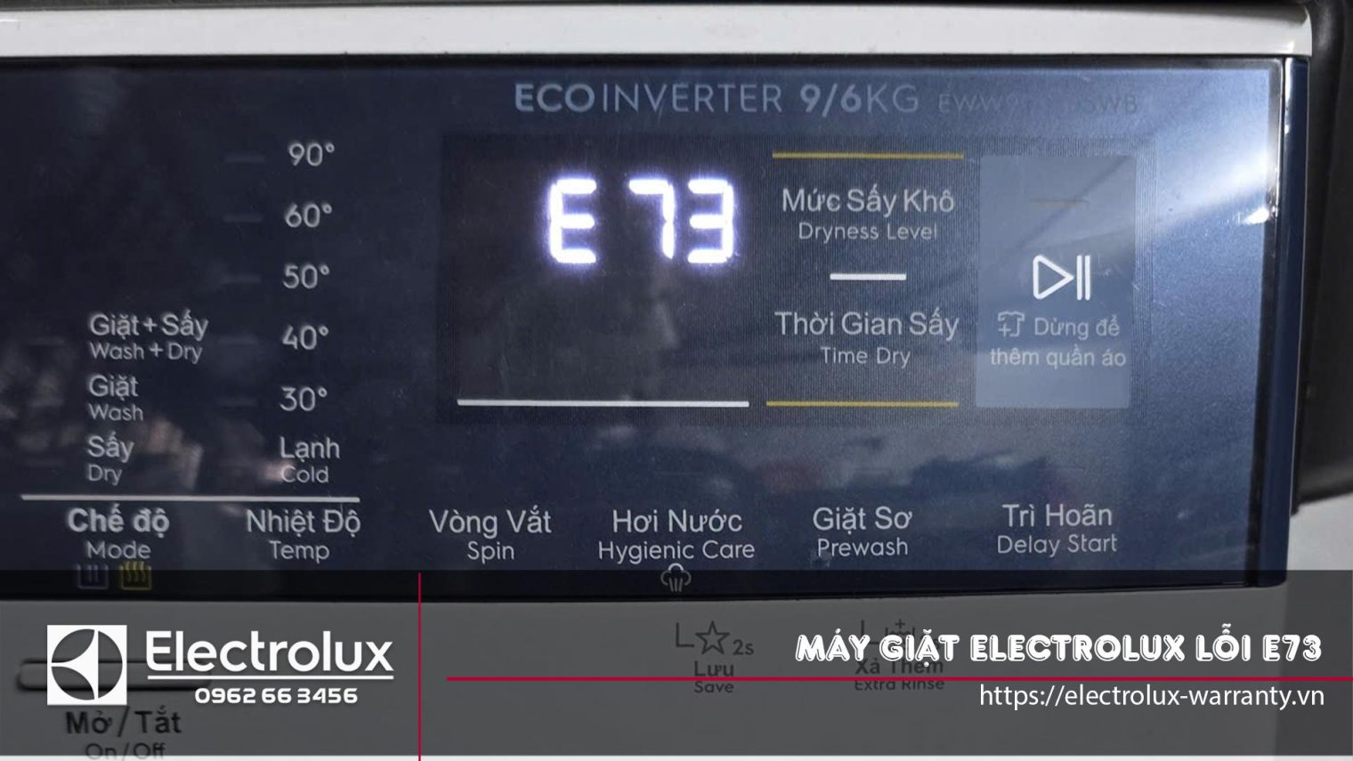 máy giặt Electrolux lỗi E73